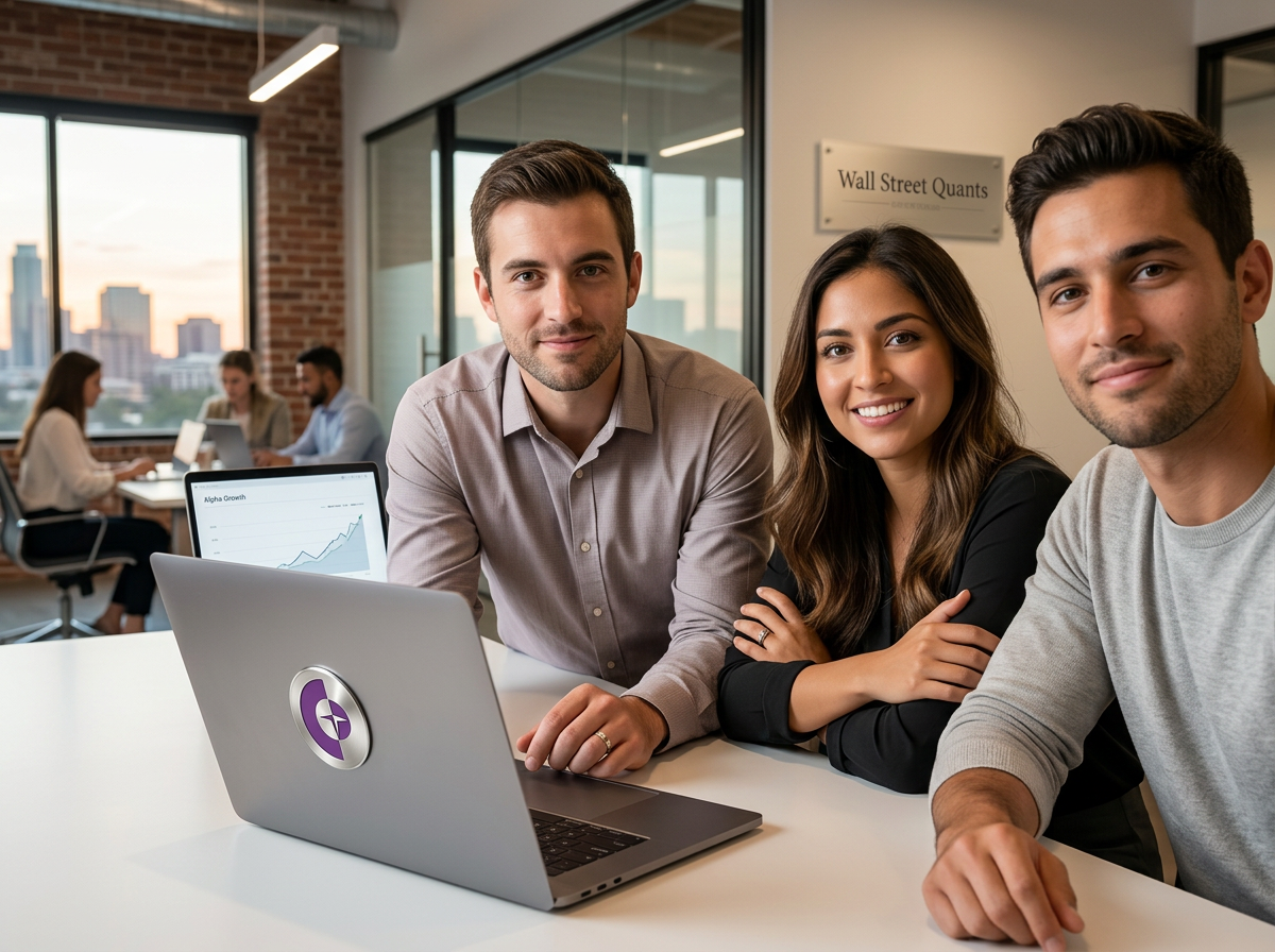 Working professionals at adjacent trading desks